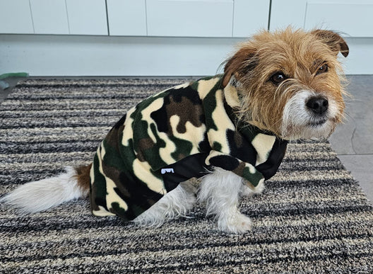 Camouflage Polar Fleece - Waterproof Panel McTog Dog Jumper