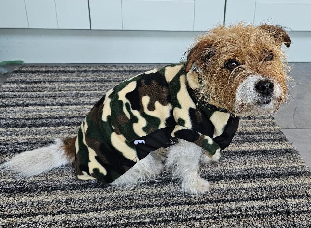 Camouflage Polar Fleece - Waterproof Panel McTog Dog Jumper