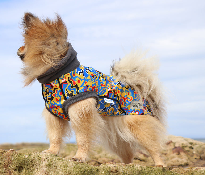 Vibe Waterproof Microfleece McTog Dog Jumper - Back Poppers